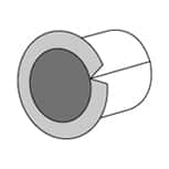 Bushings types2 Flanged / Sleeve Bearing Metal-Polymer Bronze Backed PTFE Plain Bearing