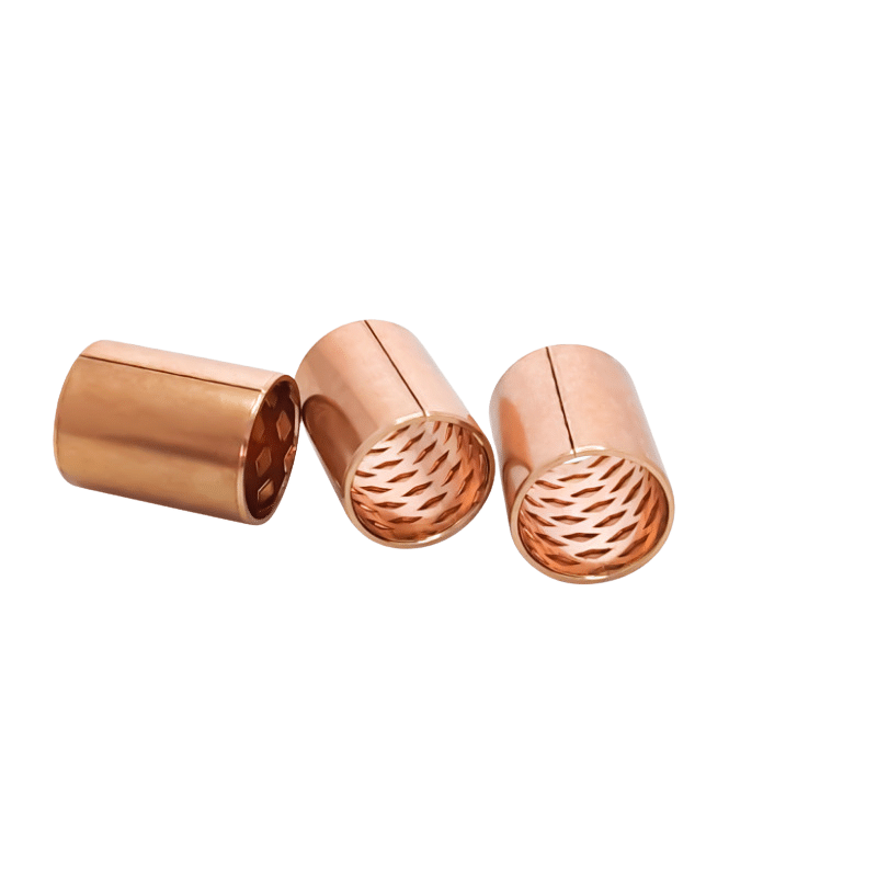 Wrapped Bearing 18 Phosphor bronze bearing metric sleeve bearings cusn8p flange plain bearings bushes - metric Bushings, bronze plain bearing material CuSn8 with lubrication pockets