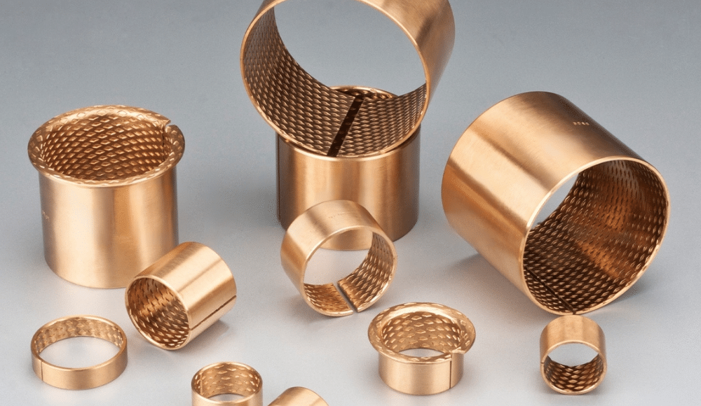 rolled bushing cusn8 Metric Wrapped Bronze Plain Bush Bearing forms made to order: cylindrical bushes with non-standard dimensions, customized bearing designs Bronze Bearings made of CuSn8